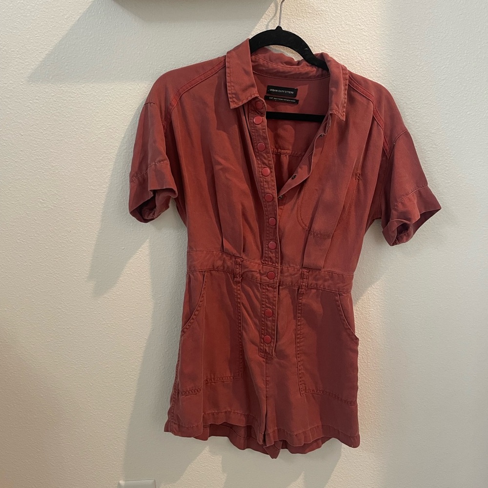 Urban Outfitters Red Utility Jumpsuit
